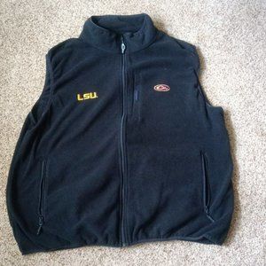 LSU fleece vest by Drake Clothing Company